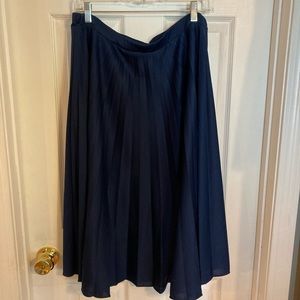 Vintage Navy Blue pleated skirt